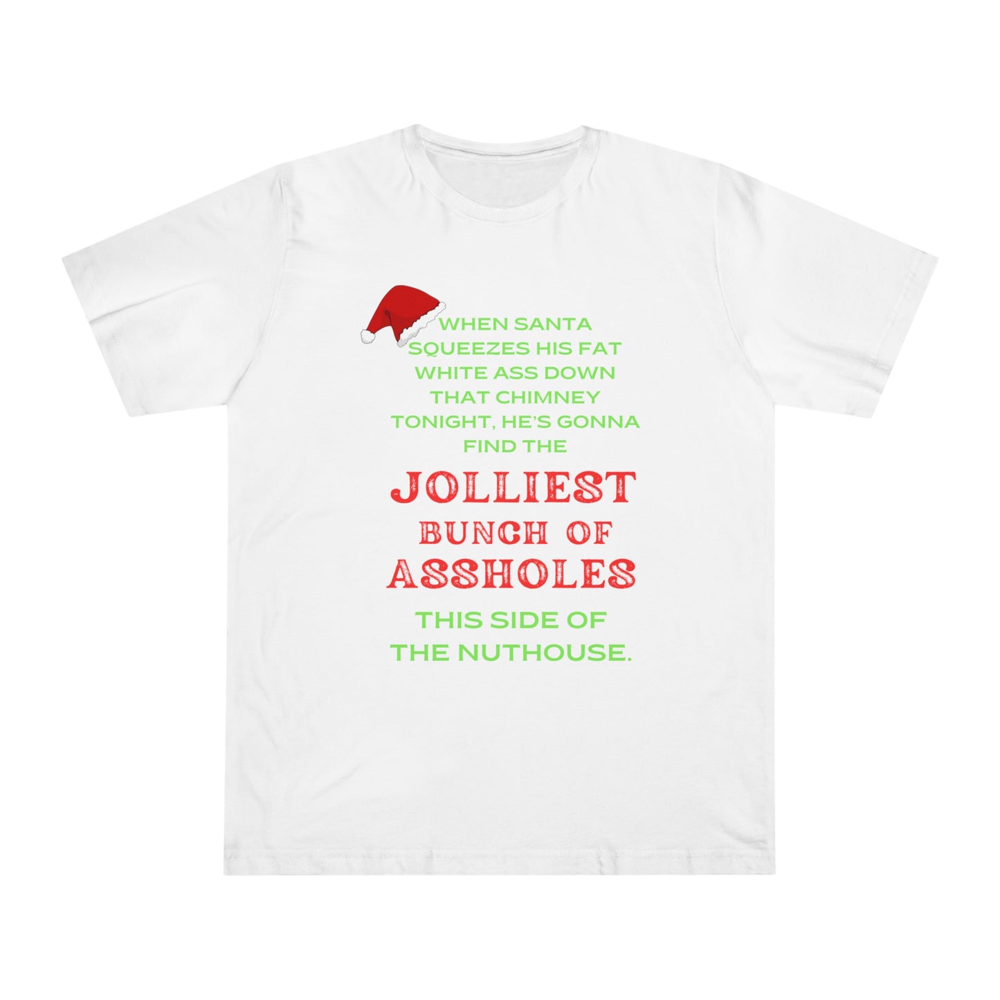 Jolliest Bunch of Assholes Christmas T-Shirt - Hilarious Holiday Gift for Nutty Families