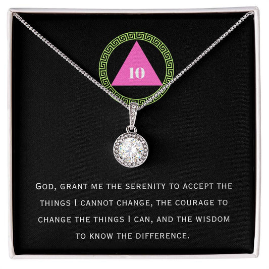 Personalized Sobriety Milestone - Serenity Prayer Message Card - Forever Hope Pendant Necklace with  Celebrate [Your Choice of Days or Years] of Sobriety!"