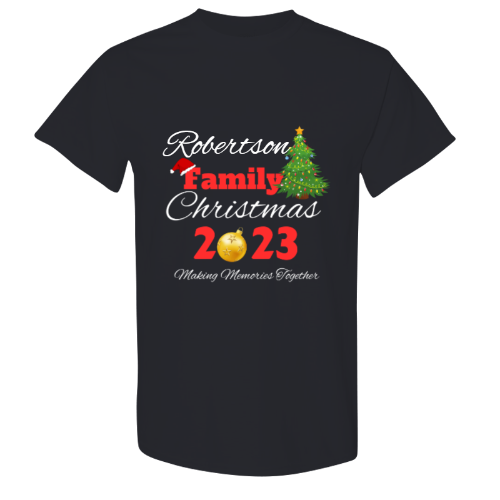 Personalized 'Last Name' Family Christmas 2023 T-Shirt