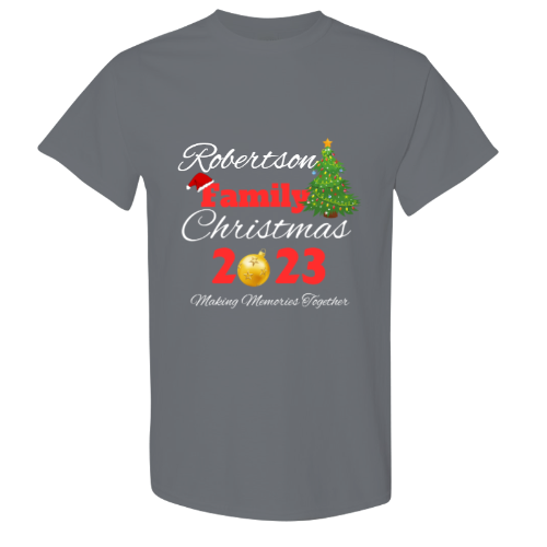 Personalized 'Last Name' Family Christmas 2023 T-Shirt