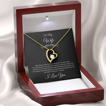 "The One" Forever Heart Necklace - To My Wife