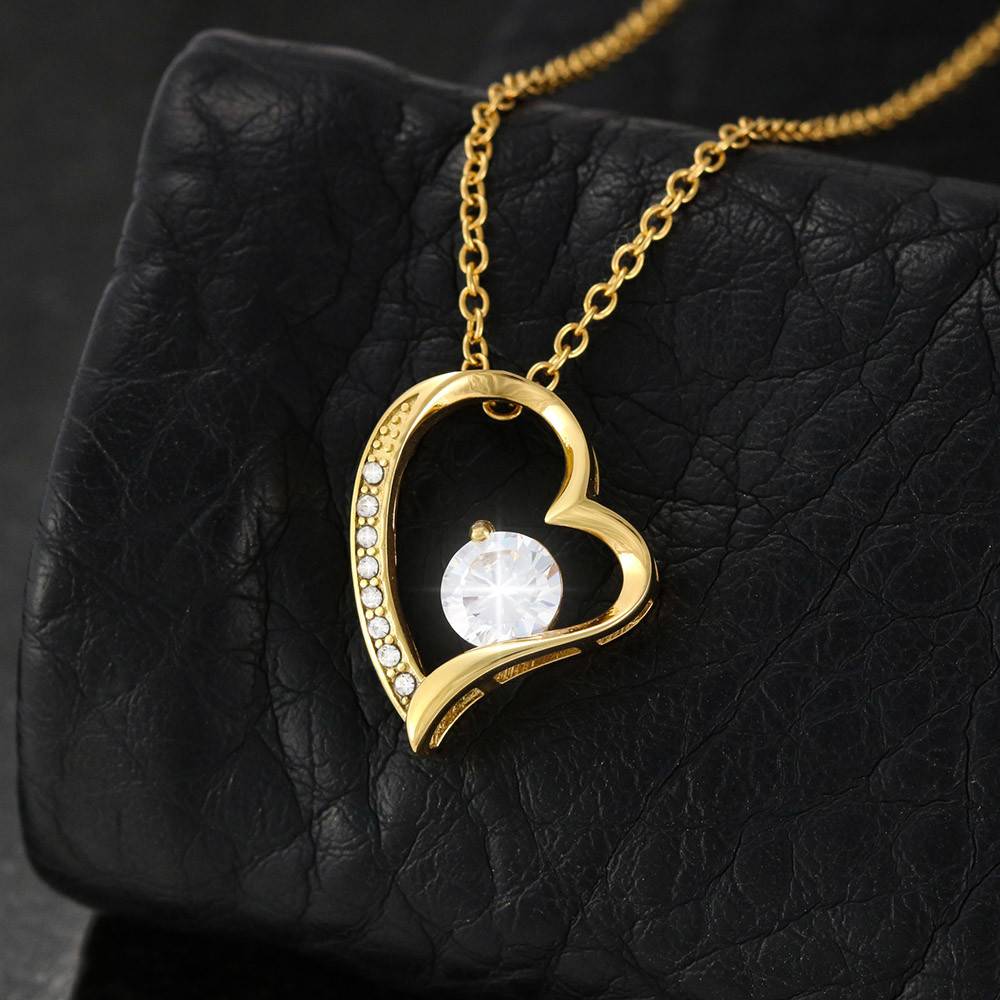 Yellow Gold Forever Heart Necklace