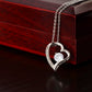Happy Anniversary Keepsake Forever Love Heart Pendant Necklace with Customizable Year/Month and Personalized Closing - A Timeless Symbol of Everlasting Love
