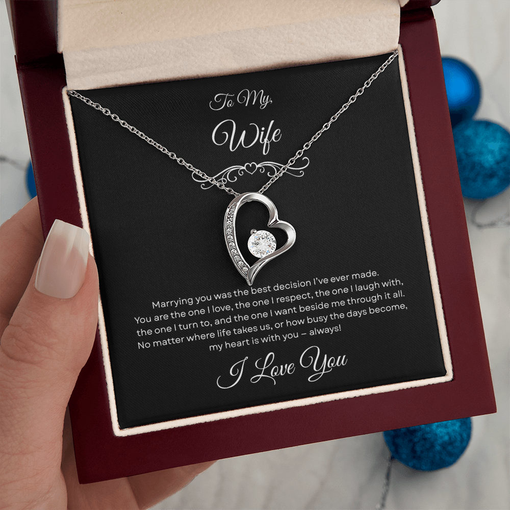 "The One" Forever Heart Necklace - To My Wife