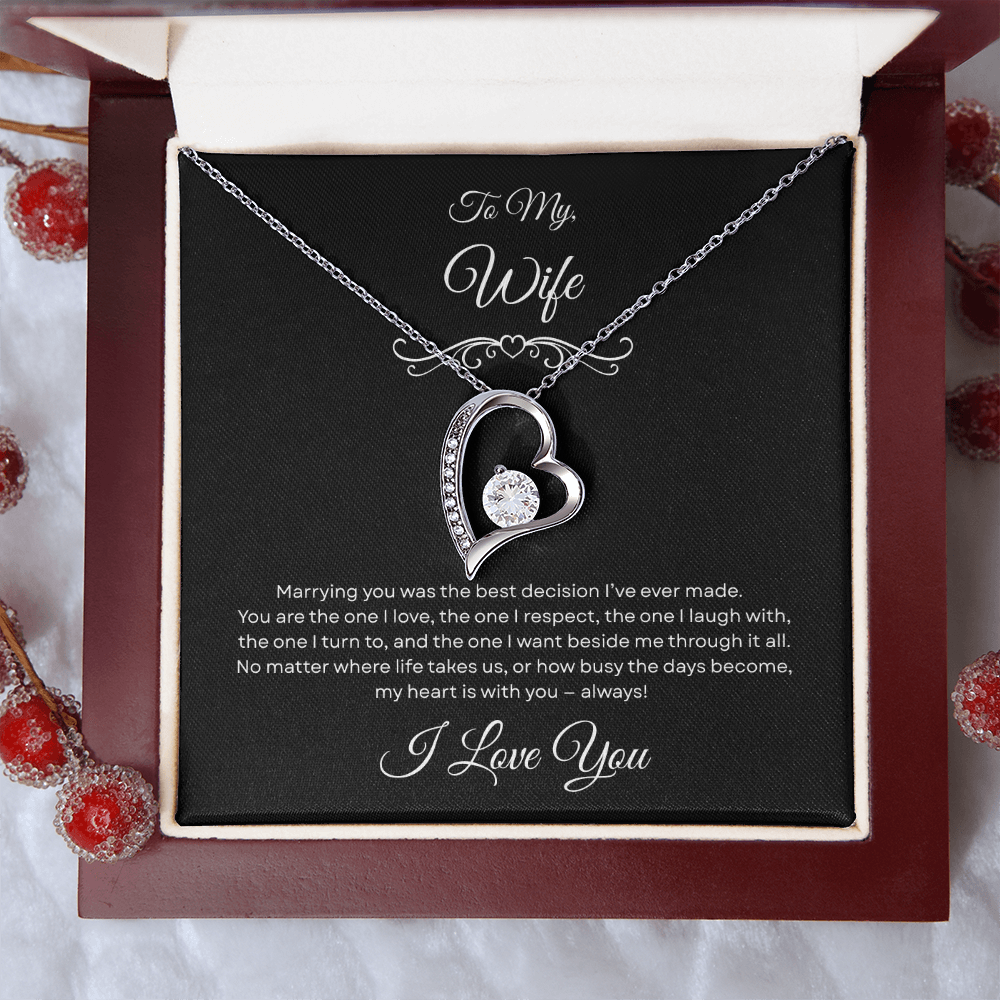 "The One" Forever Heart Necklace - To My Wife