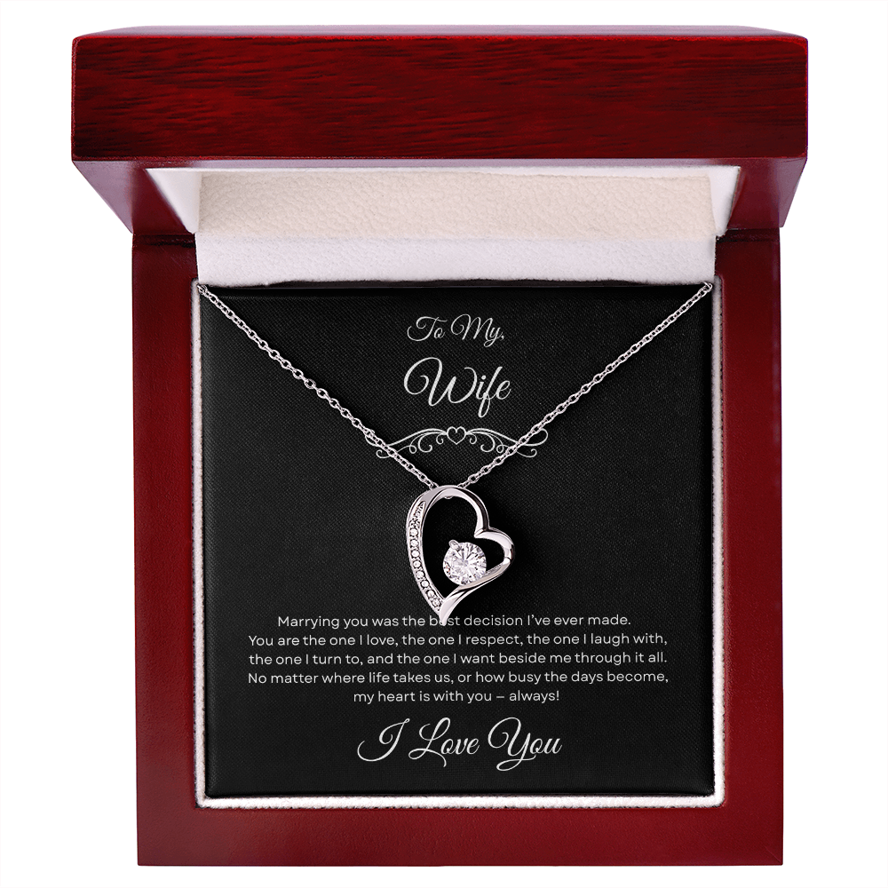 "The One" Forever Heart Necklace - To My Wife