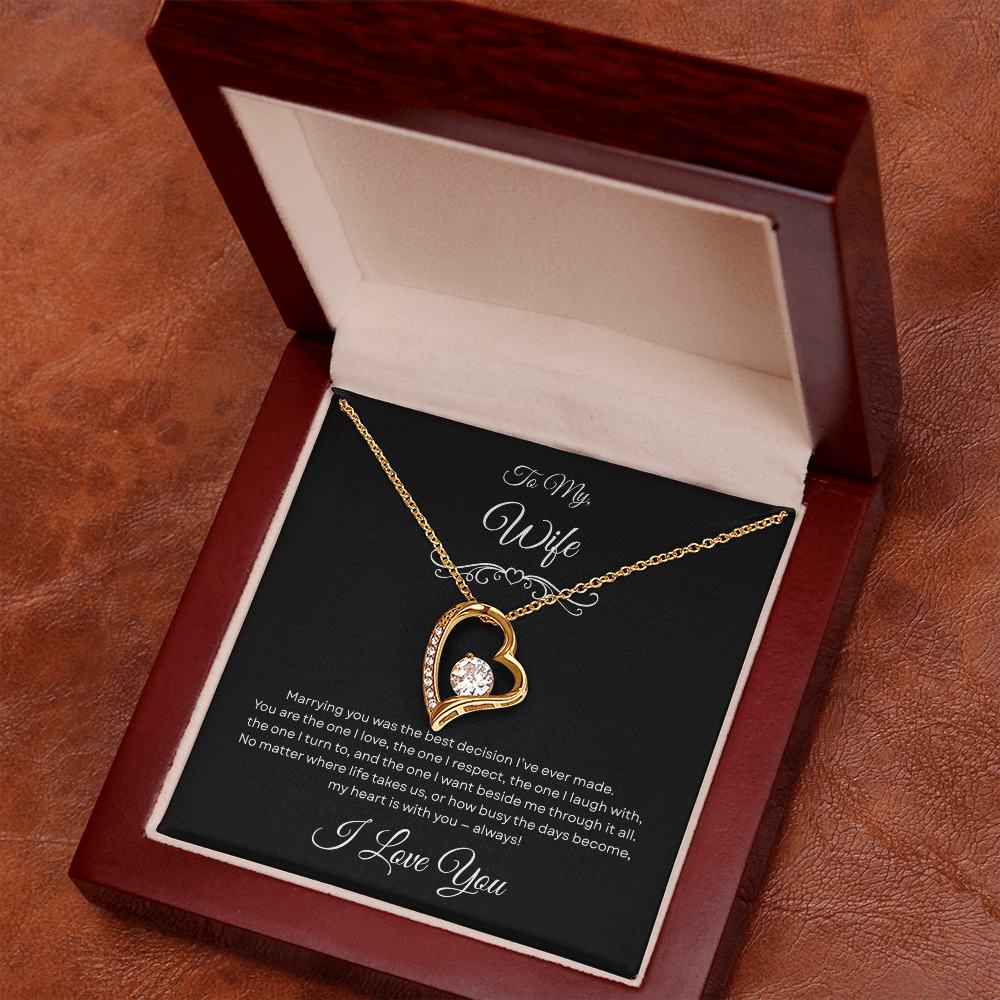 "The One" Forever Heart Necklace - To My Wife