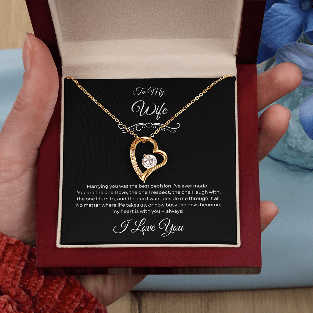 "The One" Forever Heart Necklace - To My Wife
