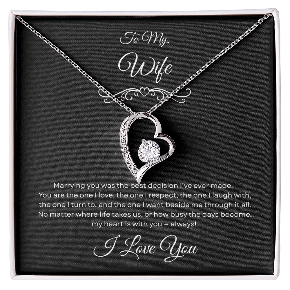 "The One" Forever Heart Necklace - To My Wife