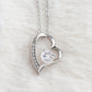 Happy Anniversary Keepsake Forever Love Heart Pendant Necklace with Customizable Year/Month and Personalized Closing - A Timeless Symbol of Everlasting Love