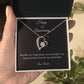 Happy Anniversary Keepsake Forever Love Heart Pendant Necklace with Customizable Year/Month and Personalized Closing - A Timeless Symbol of Everlasting Love