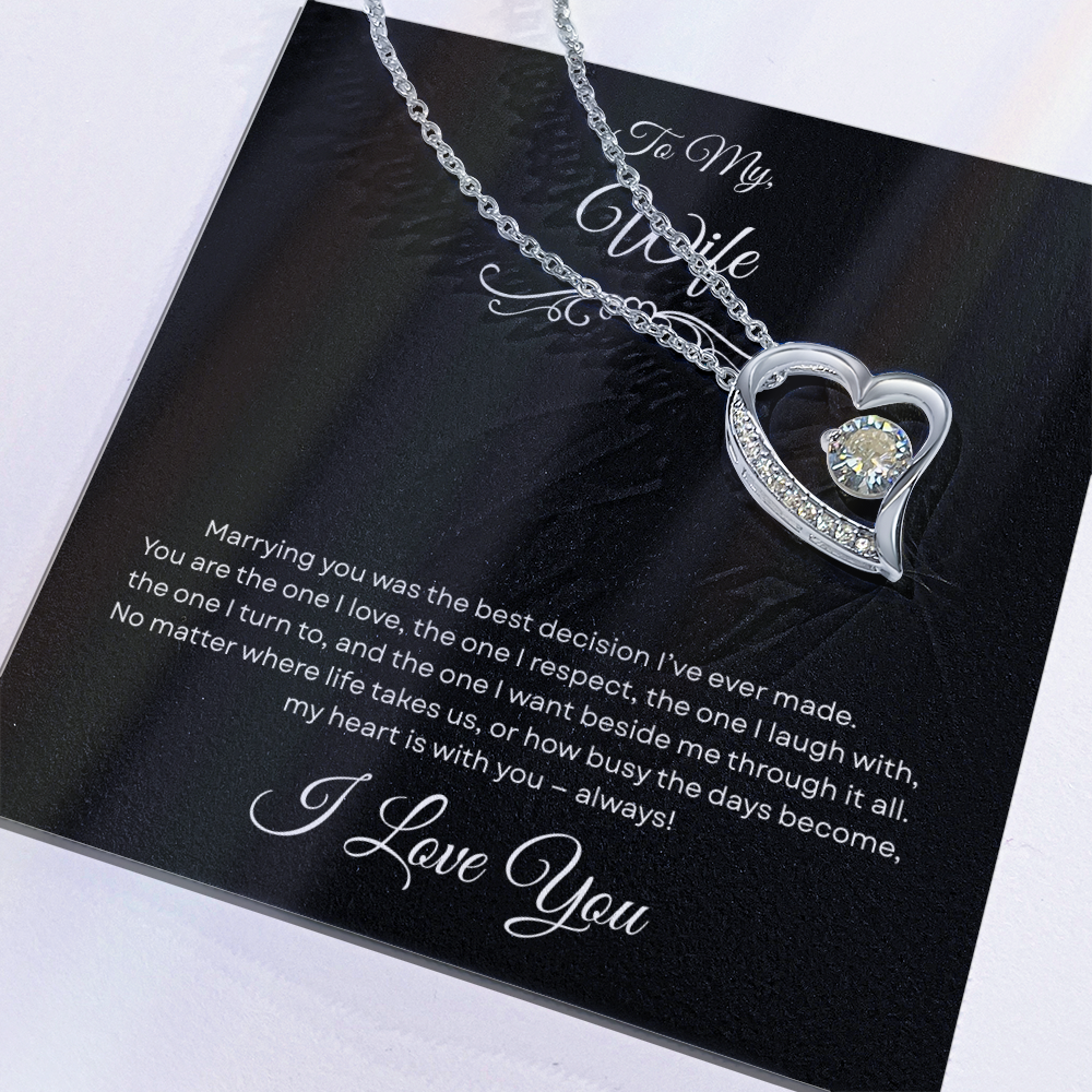 "The One" Forever Heart Necklace - To My Wife