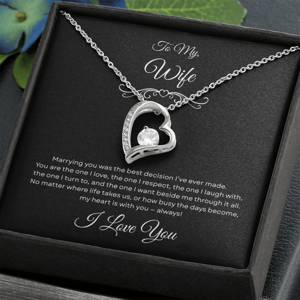 "The One" Forever Heart Necklace - To My Wife