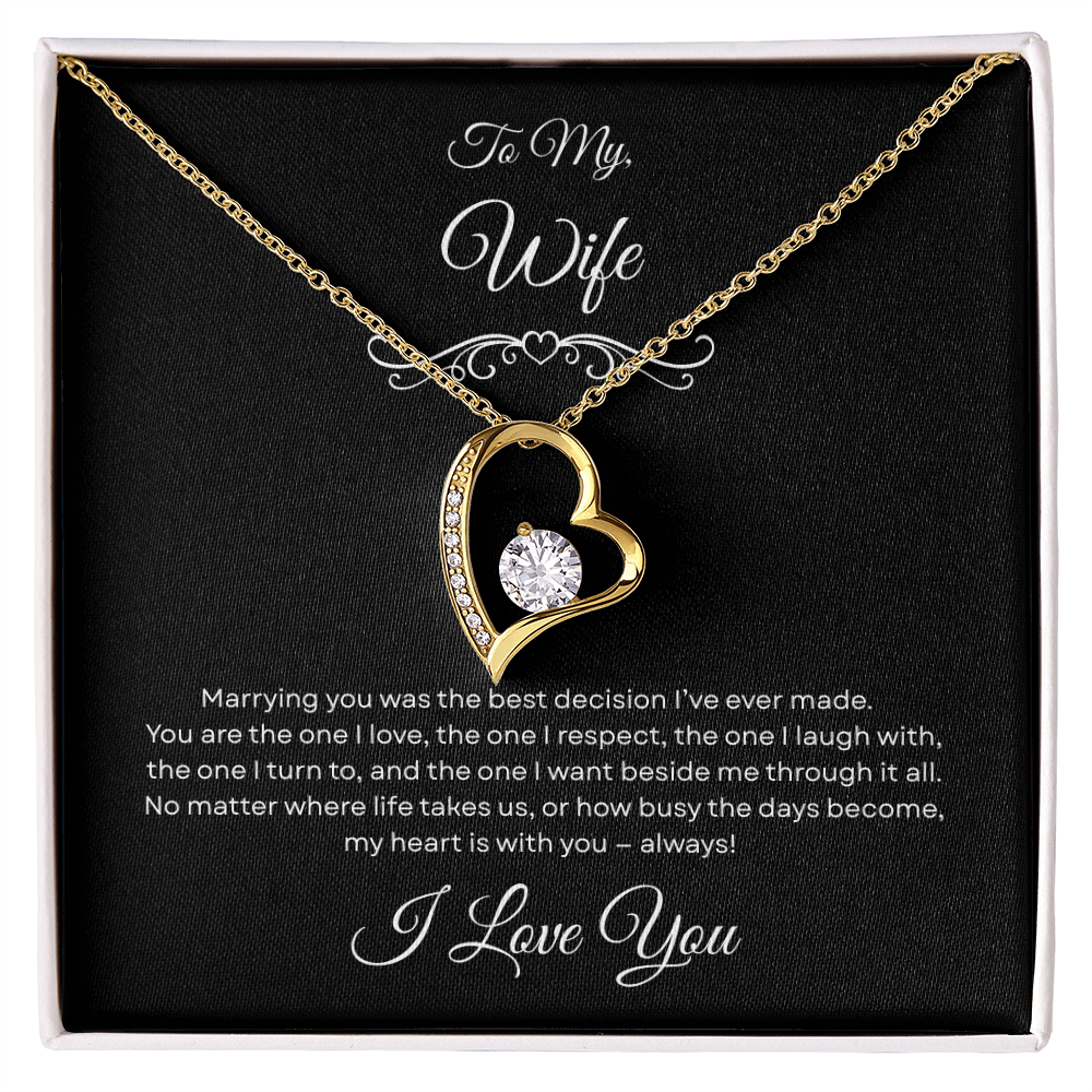 "The One" Forever Heart Necklace - To My Wife