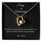 Happy Anniversary Keepsake Forever Love Heart Pendant Necklace with Customizable Year/Month and Personalized Closing - A Timeless Symbol of Everlasting Love
