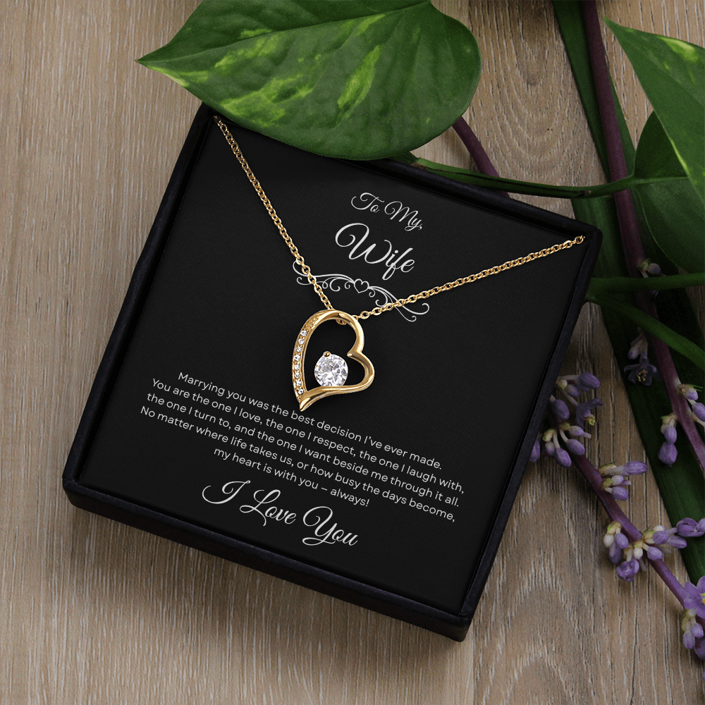 "The One" Forever Heart Necklace - To My Wife