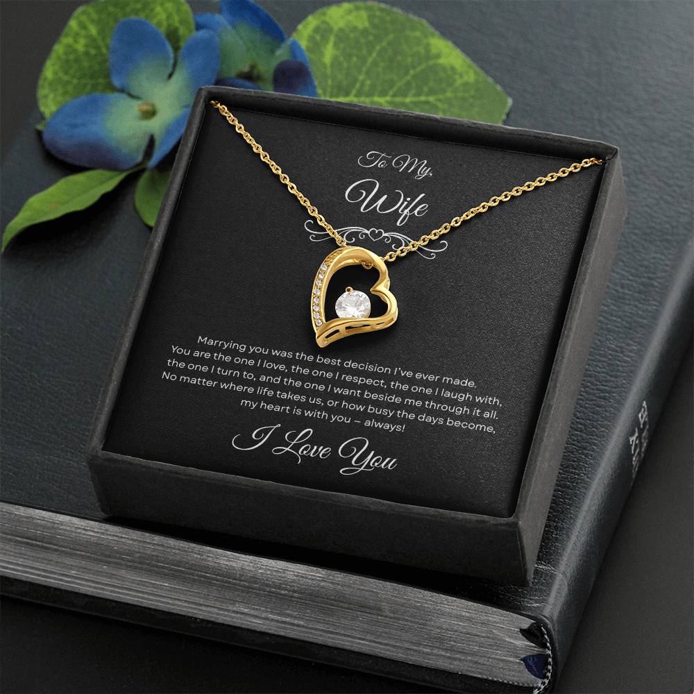 "The One" Forever Heart Necklace - To My Wife