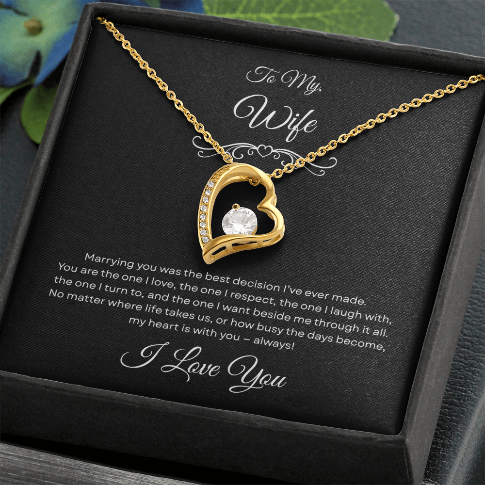 "The One" Forever Heart Necklace - To My Wife