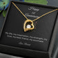 Happy Anniversary Keepsake Forever Love Heart Pendant Necklace with Customizable Year/Month and Personalized Closing - A Timeless Symbol of Everlasting Love