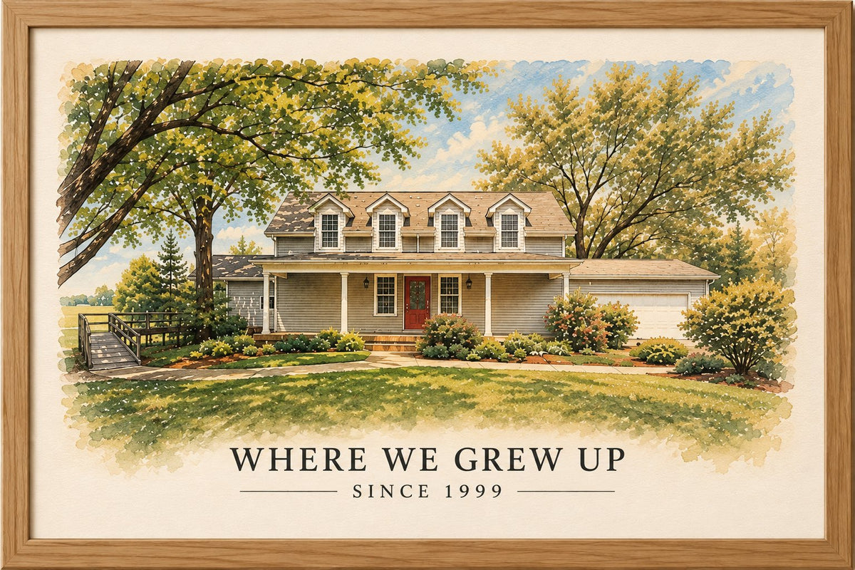 Personalized Home Portrait from Your Photo — Custom House & Family Keepsake